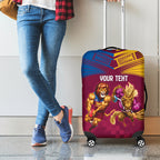 Custom Brisbane Broncos and Lions Luggage Cover Together Sporty Style