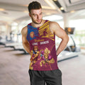 Custom Brisbane Broncos and Lions Men Tank Top Together Sporty Style