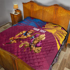 Custom Brisbane Broncos and Lions Quilt Together Sporty Style