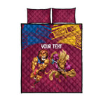 Custom Brisbane Broncos and Lions Quilt Bed Set Together Sporty Style