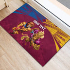 Custom Brisbane Broncos and Lions Rubber Doormat Together Sporty Style