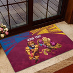 Custom Brisbane Broncos and Lions Rubber Doormat Together Sporty Style