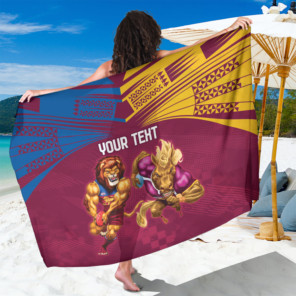 Custom Brisbane Broncos and Lions Sarong Together Sporty Style