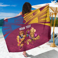 Custom Brisbane Broncos and Lions Sarong Together Sporty Style