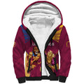 Custom Brisbane Broncos and Lions Sherpa Hoodie Together Sporty Style