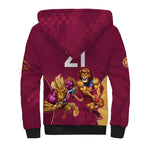 Custom Brisbane Broncos and Lions Sherpa Hoodie Together Sporty Style