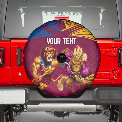 Custom Brisbane Broncos and Lions Spare Tire Cover Together Sporty Style
