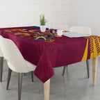 Custom Brisbane Broncos and Lions Tablecloth Together Sporty Style