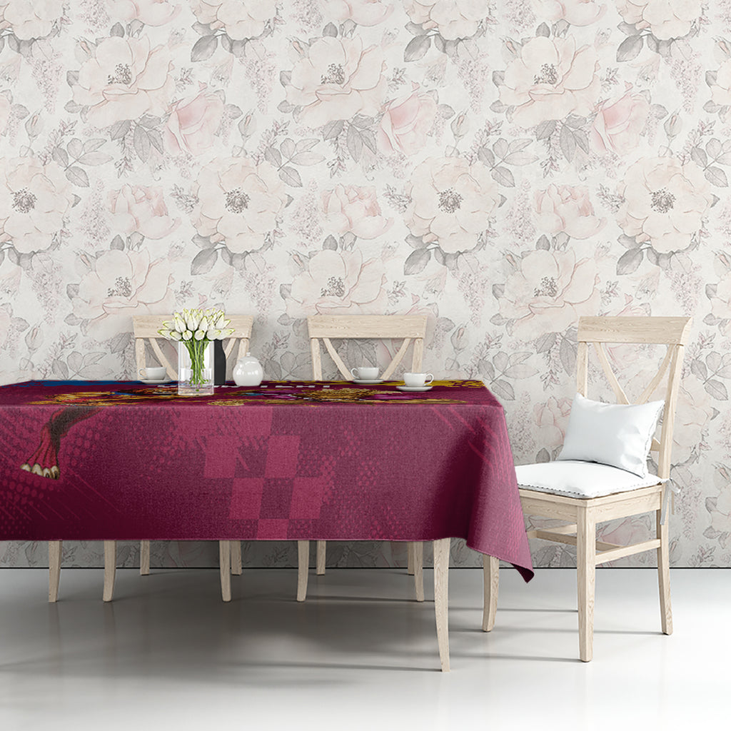 Custom Brisbane Broncos and Lions Tablecloth Together Sporty Style