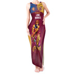 Custom Brisbane Broncos and Lions Tank Maxi Dress Together Sporty Style