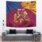 Custom Brisbane Broncos and Lions Tapestry Together Sporty Style