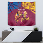 Custom Brisbane Broncos and Lions Tapestry Together Sporty Style