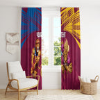 Custom Brisbane Broncos and Lions Window Curtain Together Sporty Style
