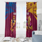 Custom Brisbane Broncos and Lions Window Curtain Together Sporty Style