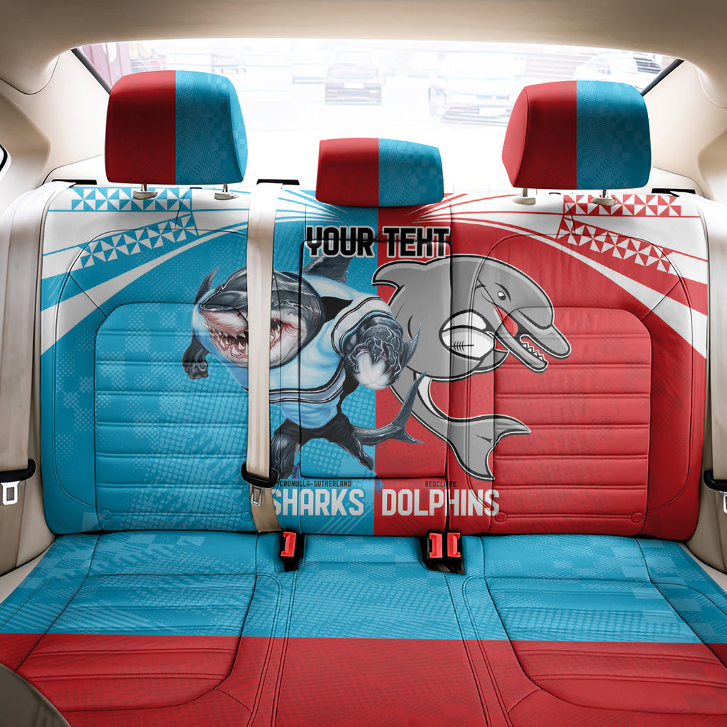 Custom Dolphins and Shark Back Car Seat Cover Together Sporty Style
