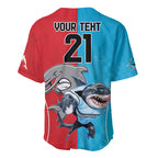 Custom Dolphins and Shark Baseball Jersey Together Sporty Style