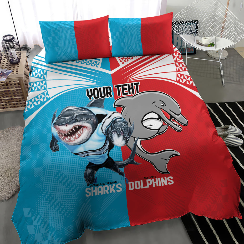Custom Dolphins and Shark Bedding Set Together Sporty Style