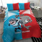 Custom Dolphins and Shark Bedding Set Together Sporty Style