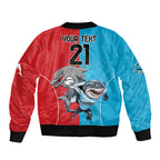 Custom Dolphins and Shark Bomber Jacket Together Sporty Style