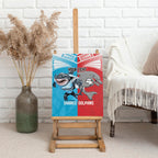 Custom Dolphins and Shark Canvas Wall Art Together Sporty Style