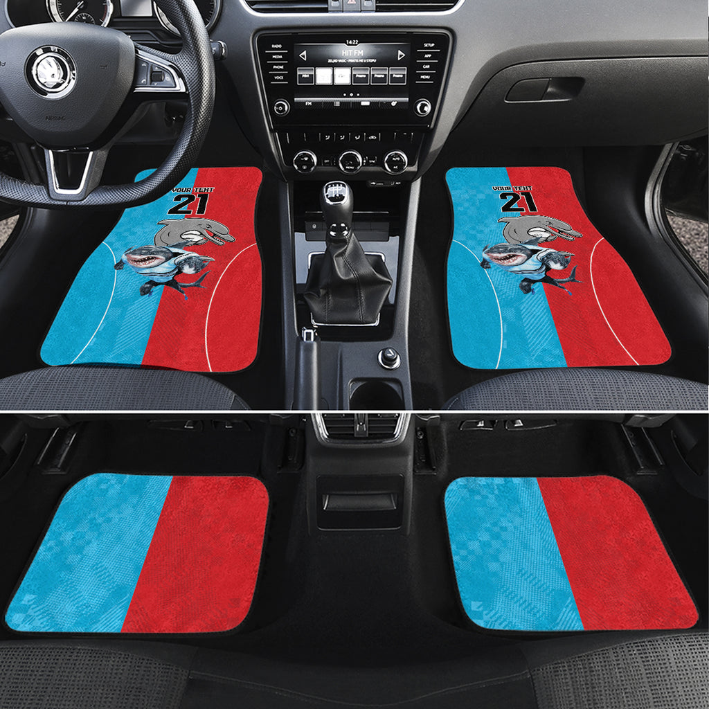 Custom Dolphins and Shark Car Mats Together Sporty Style