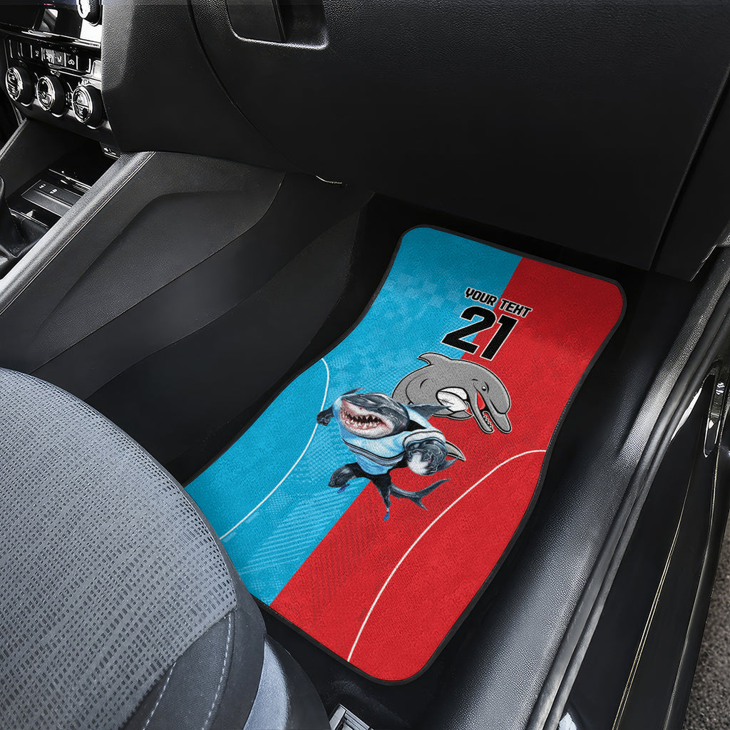 Custom Dolphins and Shark Car Mats Together Sporty Style