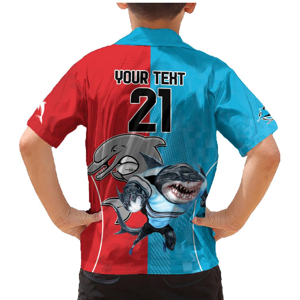 Custom Dolphins and Shark Family Matching Mermaid Dress and Hawaiian Shirt Together Sporty Style