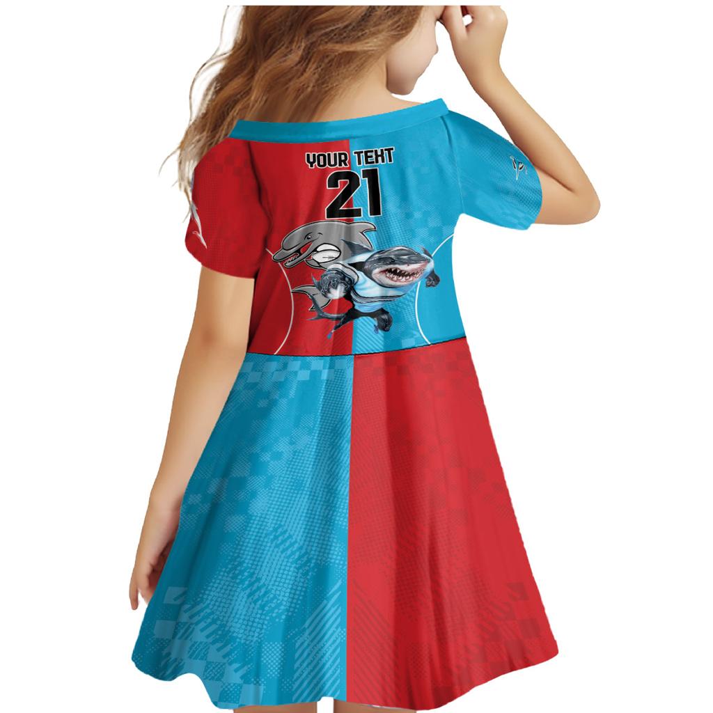 Custom Dolphins and Shark Family Matching Mermaid Dress and Hawaiian Shirt Together Sporty Style