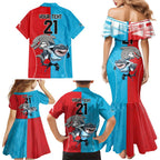 Custom Dolphins and Shark Family Matching Mermaid Dress and Hawaiian Shirt Together Sporty Style