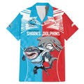Custom Dolphins and Shark Family Matching Mermaid Dress and Hawaiian Shirt Together Sporty Style