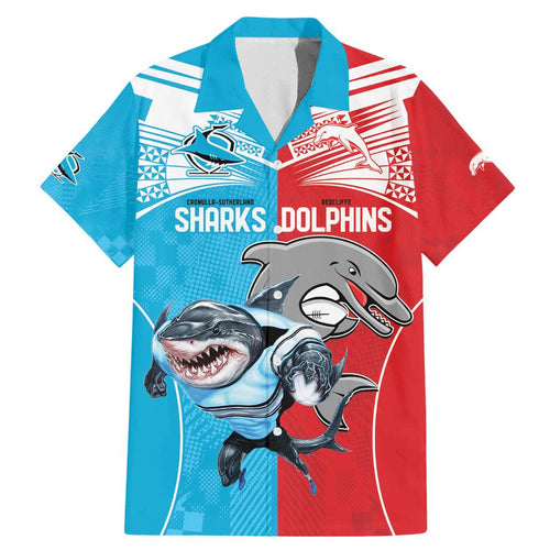Custom Dolphins and Shark Family Matching Mermaid Dress and Hawaiian Shirt Together Sporty Style