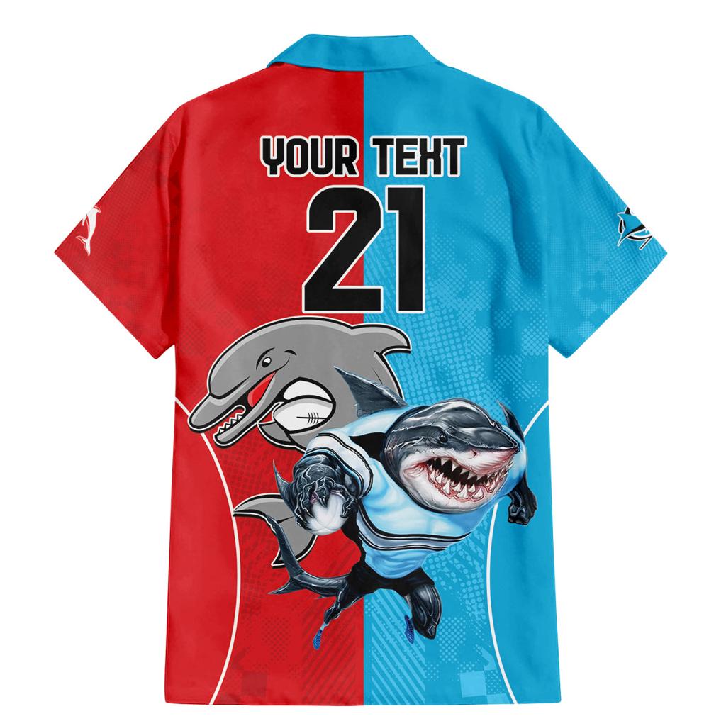Custom Dolphins and Shark Family Matching Mermaid Dress and Hawaiian Shirt Together Sporty Style