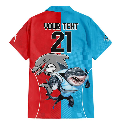 Custom Dolphins and Shark Family Matching Mermaid Dress and Hawaiian Shirt Together Sporty Style