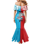 Custom Dolphins and Shark Family Matching Mermaid Dress and Hawaiian Shirt Together Sporty Style