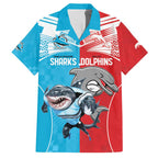 Custom Dolphins and Shark Family Matching Off Shoulder Maxi Dress and Hawaiian Shirt Together Sporty Style