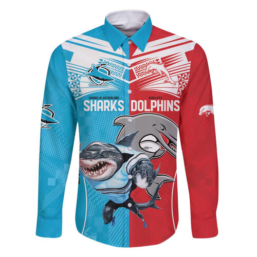 Custom Dolphins and Shark Family Matching Short Sleeve Bodycon Dress and Hawaiian Shirt Together Sporty Style