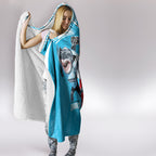 Custom Dolphins and Shark Hooded Blanket Together Sporty Style