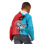 Custom Dolphins and Shark Kid Hoodie Together Sporty Style