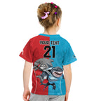 Custom Dolphins and Shark Kid T Shirt Together Sporty Style