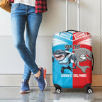 Custom Dolphins and Shark Luggage Cover Together Sporty Style