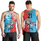 Custom Dolphins and Shark Men Tank Top Together Sporty Style
