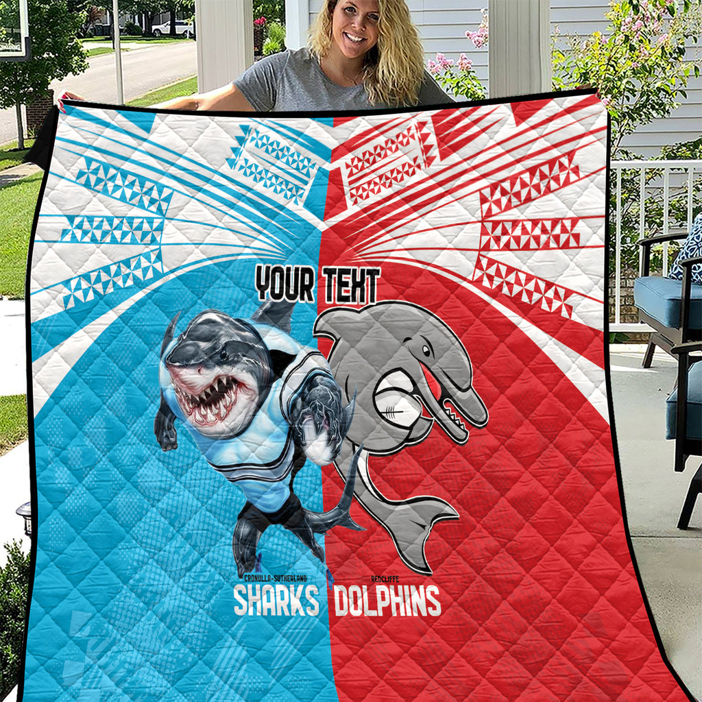 Custom Dolphins and Shark Quilt Together Sporty Style