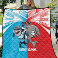 Custom Dolphins and Shark Quilt Together Sporty Style