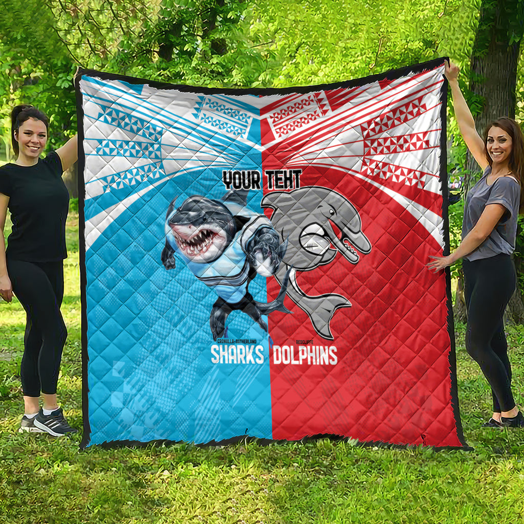 Custom Dolphins and Shark Quilt Together Sporty Style