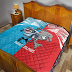 Custom Dolphins and Shark Quilt Together Sporty Style