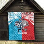 Custom Dolphins and Shark Quilt Together Sporty Style