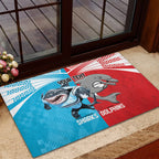 Custom Dolphins and Shark Rubber Doormat Together Sporty Style