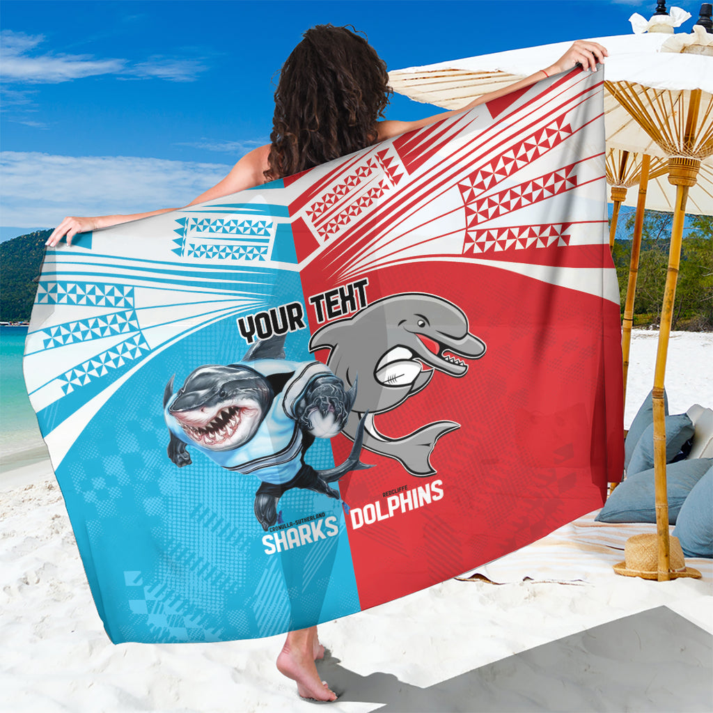 Custom Dolphins and Shark Sarong Together Sporty Style