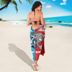 Custom Dolphins and Shark Sarong Together Sporty Style