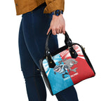 Custom Dolphins and Shark Shoulder Handbag Together Sporty Style